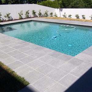 Dark Grey Granite Pool Tiles Inplace