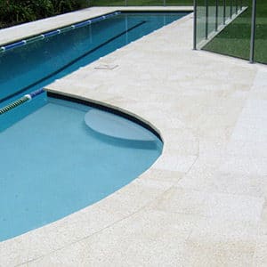 Almond Granite Pool Tiles Inplace
