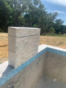 Seamless White Marble Wall for Pool — Affordable Pools in Kuranda, QLD