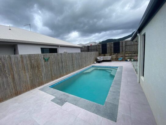 Clean Pool with Concrete Tiling — Affordable Pools in Kuranda, QLD